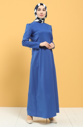 Saxe Hijab Dress 3248-03