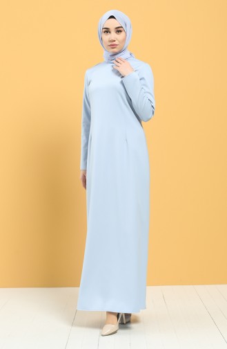 Babyblau Hijab Kleider 3248-04