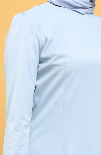 Babyblau Hijab Kleider 3248-04