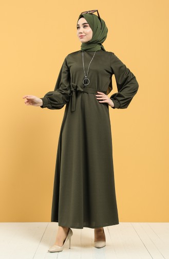 Khaki Hijab Kleider 5304-04