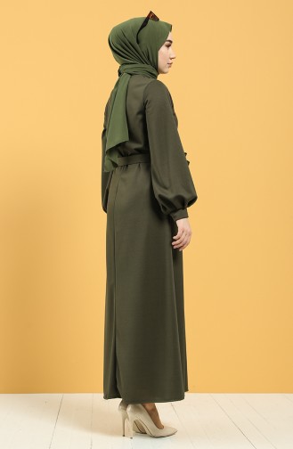 Khaki Hijab Kleider 5304-04