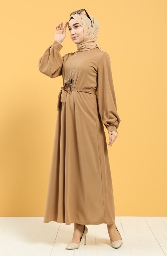 Beige İslamitische Jurk 5304-06