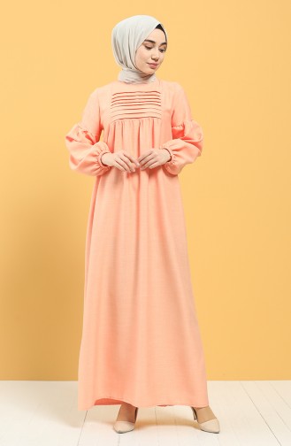 Robe Hijab Saumon 21Y8234-02
