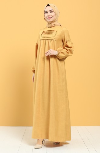 فستان أصفر خردل 21Y8234-07