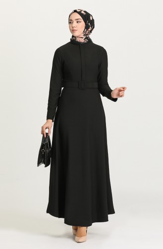 Black Hijab Dress 0550-03