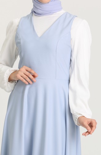 Baby Blue Hijab Dress 3247-05
