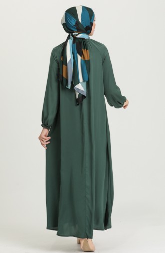 Smaragdgrün Hijab Kleider 3249-05