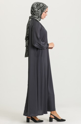 Smoke-Colored Hijab Dress 3249-06
