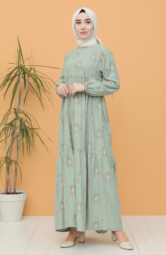 Robe Hijab Vert noisette 21Y8200-03