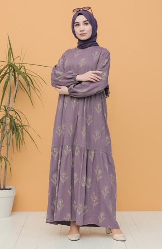 Lila Hijab Kleider 21Y8200-08