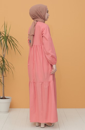 Robe Hijab Rose Pâle 21Y8223-05