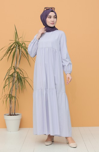 Robe Hijab Bleu Glacé 21Y8223-07