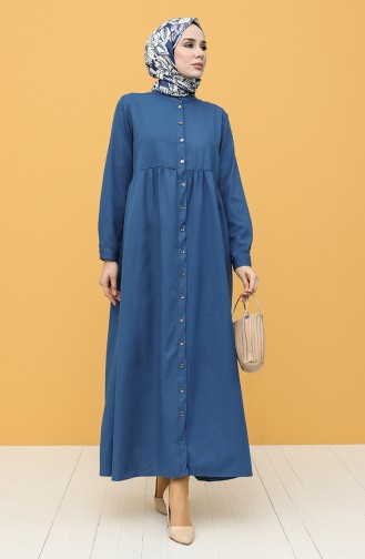 Indigo Hijab Dress 5037-06