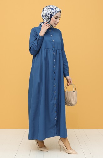 Indigo Hijab Dress 5037-06