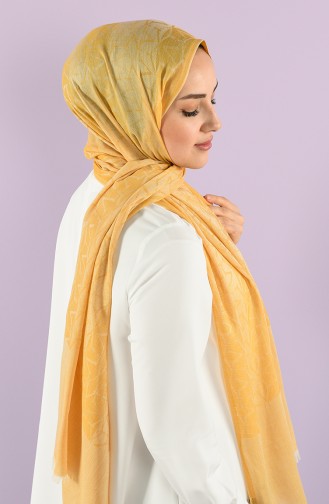 15114 Cotton Şal V1 15114 3Ywt 1 Sarı
