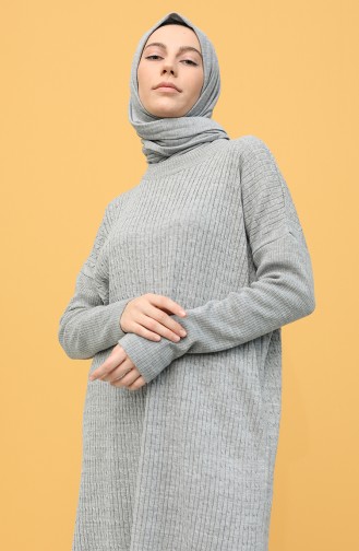 Triko Tunik Pantolon İkili Takım 4278-04 Gri