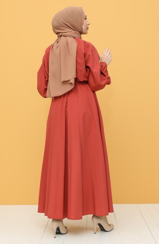 Robe Hijab Couleur brique 5301-03