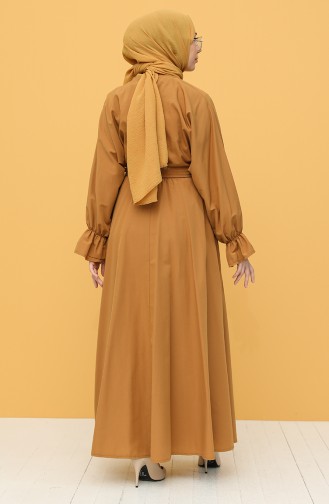 Senf Hijab Kleider 5301-04