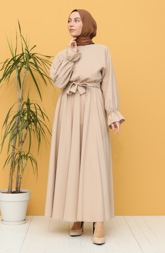 Beige İslamitische Jurk 5301-05