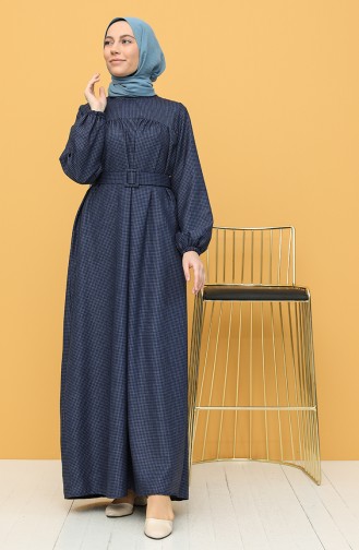 Robe Hijab Bleu Marine 21Y8233-05