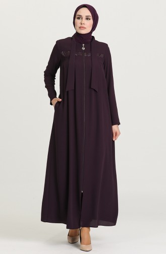 Plum Abaya 2037-02