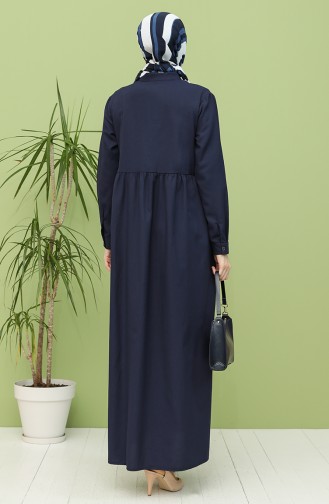 Dunkelblau Hijab Kleider 5037-10
