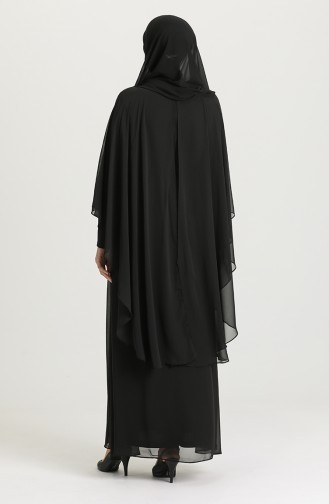 Habillé Hijab Noir 1147-01
