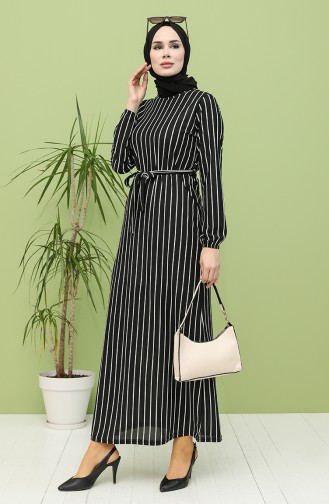 Black Hijab Dress 8895-01