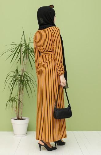 Mustard Hijab Dress 8895-05