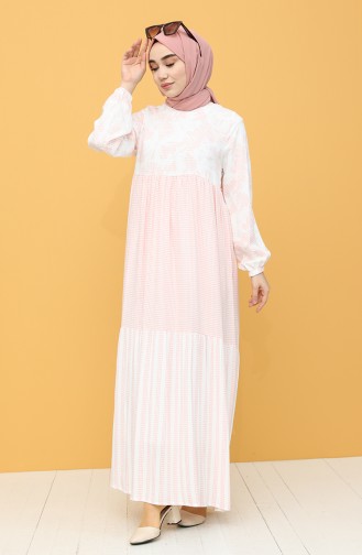 Dusty Rose Hijab Dress 21Y8227-07