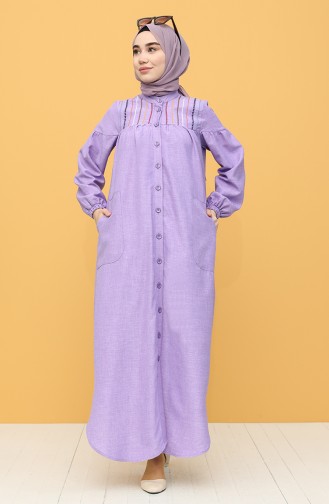 Lila Hijab Kleider 21Y8246-03