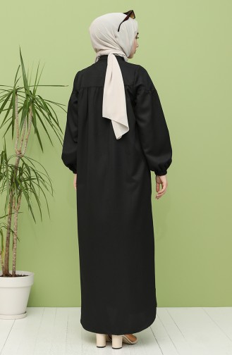 Schwarz Hijab Kleider 21Y8246-05