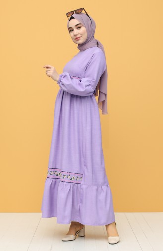 Lila Hijab Kleider 21Y8248-03