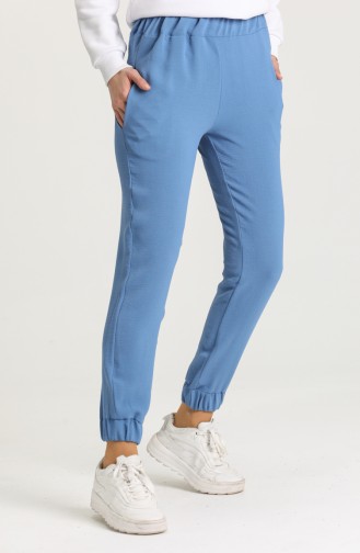 Aerobin Kumaş Beli lastikli Jogger Pantolon 3003-03 İndigo