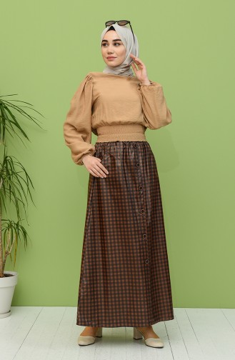 Tan Skirt 9041A-02