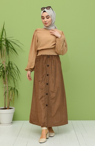 Brown Skirt 9041B-01