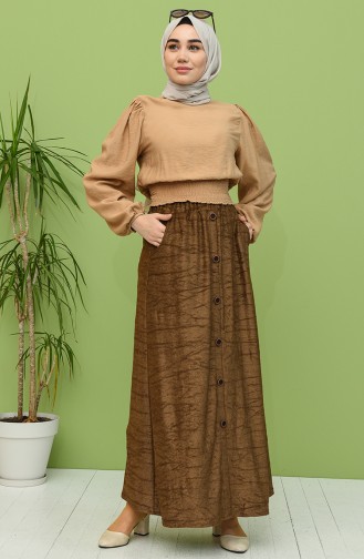 Brown Skirt 9041C-01