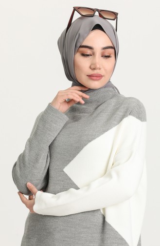 Triko Tunik Pantolon İkili Takım 4287-03 Gri