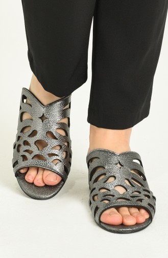 Silver Gray Summer Slippers 0527-04