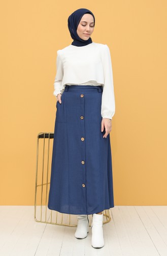 Navy Blue Skirt 2453-04