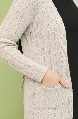 Beige Strickjacke 55220B-07