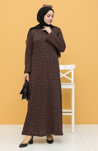 Schwarz Hijab Kleider 1446-01