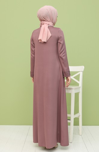 Dusty Rose Hijab Dress 8289-04