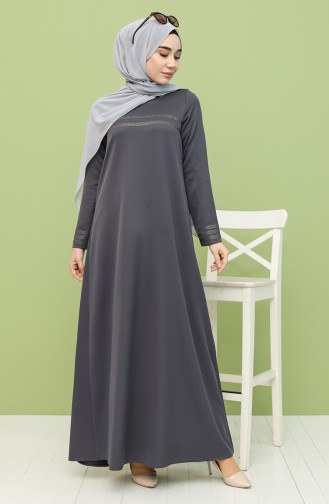 Anthracite Hijab Dress 8289-05