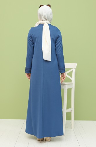 Indigo Hijab Dress 8289-06