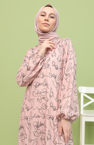 Powder Hijab Dress 21931-01