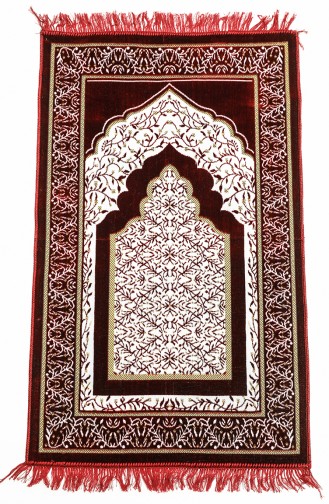 Tapis de Prière Bordeaux 0001-04