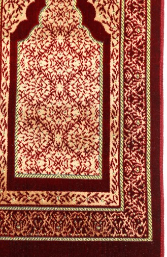 Claret Red Prayer Rug 0012-01