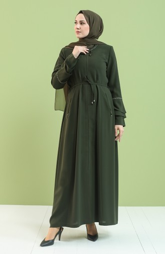 Khaki Abaya 0450-04