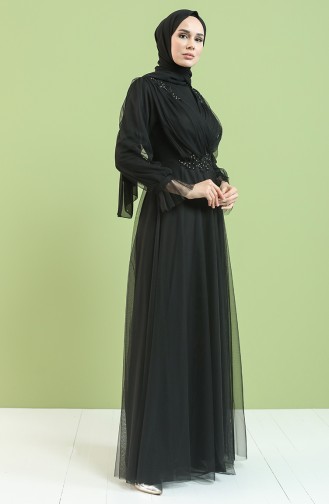 Schwarz Hijab-Abendkleider 4853-03